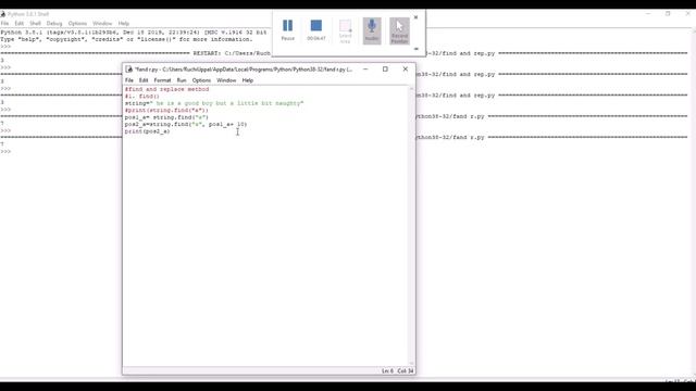 Find and Replace() Python смотреть онлайн