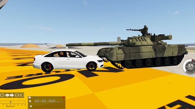 Раздавил машину ТАНКОМ в BeamNG drive. смотреть онлайн