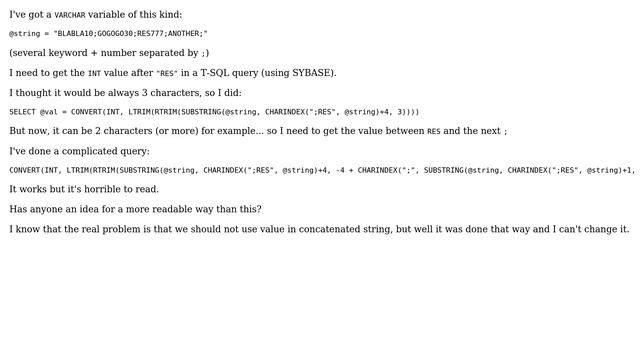 SQL with SUBSTRING / CHARINDEX смотреть онлайн