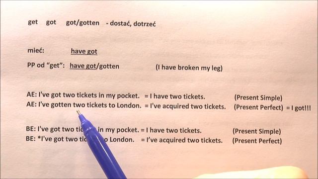 Get w Present Perfect - have got / have gotten - Można tak czy nie? Amerykański łatwiejszy do nauk смотреть онлайн