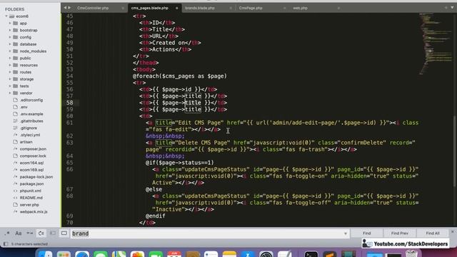 #175 Laravel 8 E-commerce Website | CMS / Dynamic Pages (II) | Display CMS Pages | Active/Inactive смотреть онлайн