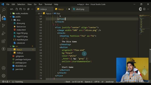 Build A Dice Game With REACT | React Project For Beginners in Hindi | React Practice Project 1 смотреть онлайн