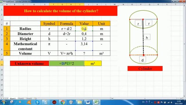 How To Calculate The Volume Of The Cylinder? / Cylinder Volume