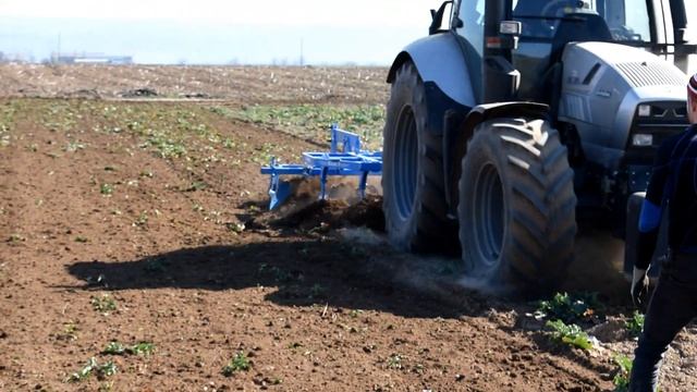 Lamborghini R6 190 + Lemken Karat 9 3.5m cultivator harrow tillage смотреть онлайн
