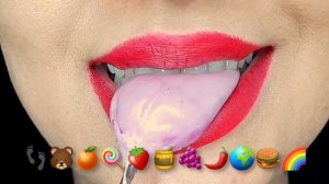 SATISFYING ASMR EATING EMOJI FOOD CHALLENGE Mukbang