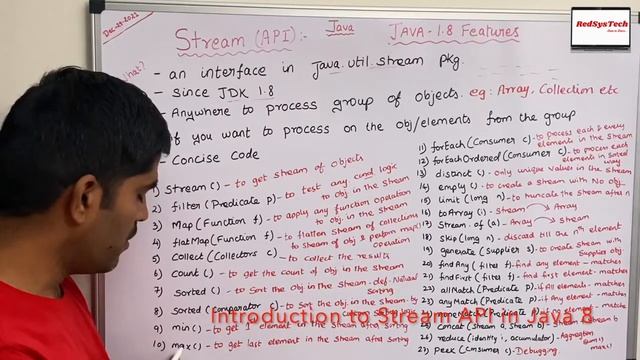 # 168 Stream In Java | Java 8 - Streams | Stream (Java Platform SE 8 ) | java | java 8 | RedSysTech смотреть онлайн