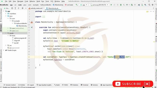 Kotlin Tutorial: How to change the font in Kotlin Android | #learnvibes #androidstudio #androidapp смотреть онлайн