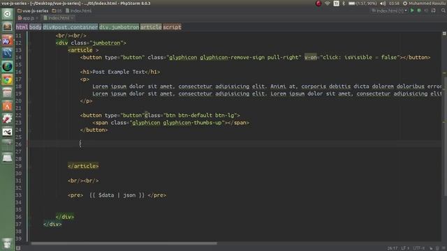 Vue.js Framework Full Tutorial ( Liked system ) Part 5 смотреть онлайн