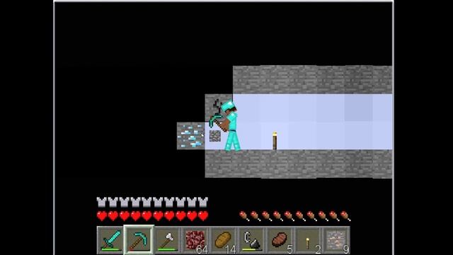 2D Minecraft - MINING ALL THE DIAMONDS [Paper Minecraft #8]