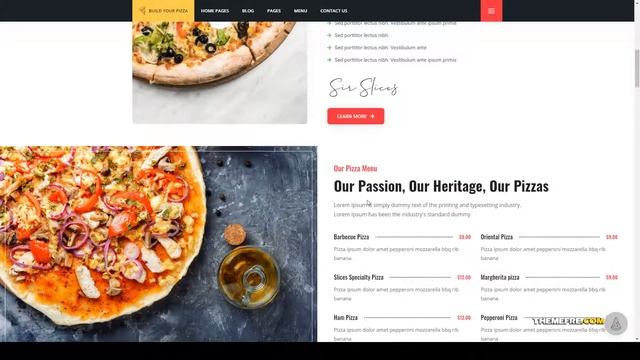 Slices - Pizza Restaurant WordPress Theme food delivery order hours Tsukina смотреть онлайн