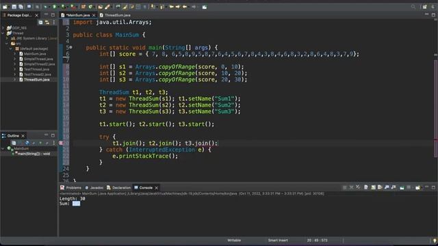 OOP: Java Thread (Coding Example) смотреть онлайн