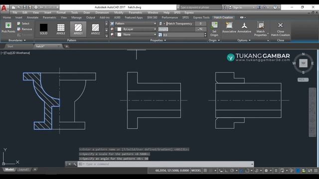 Cara Arsir Gambar di AutoCAD - HATCH Command Tutorial смотреть онлайн