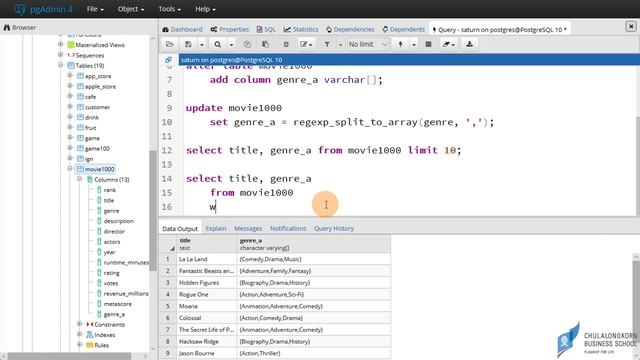 สอน PostgreSQL: การแบ่งข้อความที่มีตัวคั่นเป็น array ด้วย regexp_split_to_array смотреть онлайн