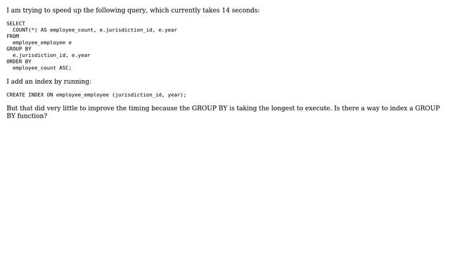 Databases: How to speed up group by? смотреть онлайн