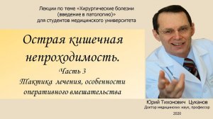 Острая кишечная непроходимость, часть 3.  Лекция для студентов медуниверситета.