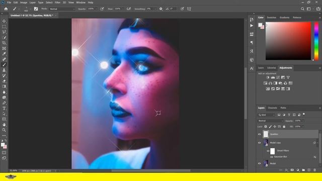 Aesthetic Sparkles + Glow - Photoshop Tutorial смотреть онлайн
