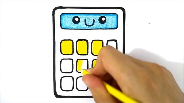 how to draw a calculator - drawing a calculator - como desenhar uma calculadora смотреть онлайн