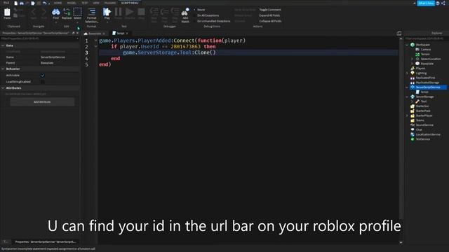 How to make an Owner ONLY Tool in Roblox Studio смотреть онлайн