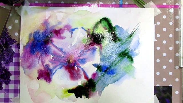 Фиалка акварелью. Watercolor / Olga Russu #art смотреть онлайн