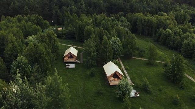 Глэмпинг в сосновом лесу на берегу Волги | Эко-отель Ново-Окатово смотреть онлайн