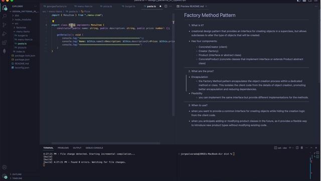 Factory Method Pattern (using TypeScript) смотреть онлайн