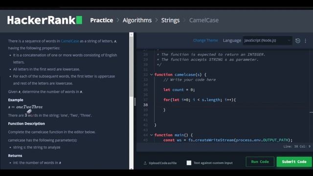 Camel Case | HackerRank | Javascript Tutorial | My Programming Journey Day-11 смотреть онлайн