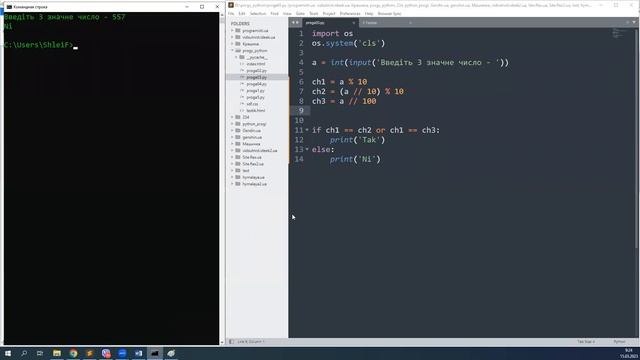 Python Умовний оператор та разряди числа смотреть онлайн
