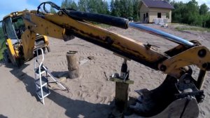 JCB 3 CX замена направляющих  на телескопической стреле