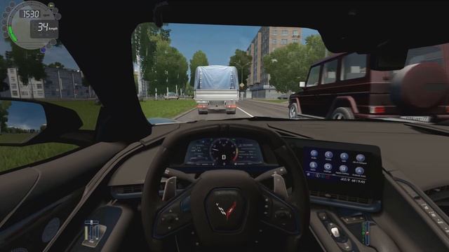 Chevrolet Corvette C8 Stingray 2020 [ POV DRIVE | City Car Driving | Fast Driving | Logitech g29 смотреть онлайн