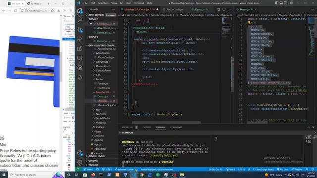 Build A Full Stack Gym in React JavaScript #11 - Member Ship Page . смотреть онлайн