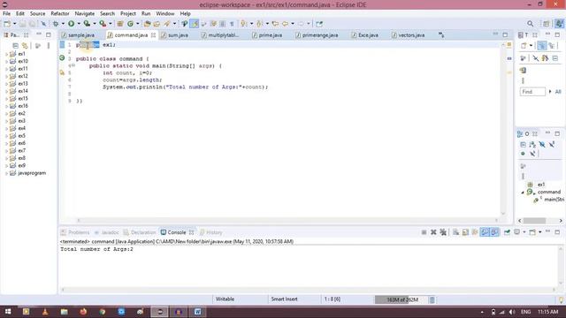Command Line Arguments In JAVA смотреть онлайн