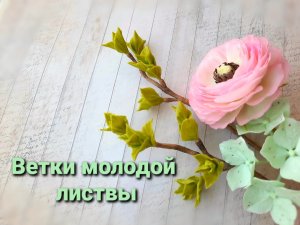Ветки молодой листвы из холодного фарфора. МК Анны Крахиной..mp4