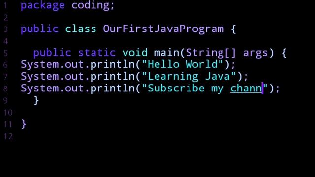 our first java program || print hello world || see now newly video смотреть онлайн