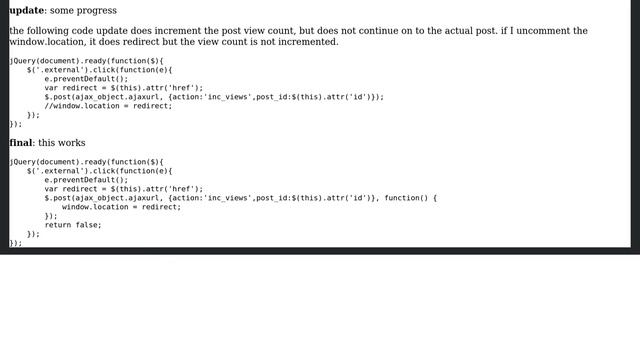 Wordpress: ajax front-end increment views on click (2 Solutions!!) смотреть онлайн