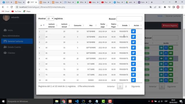 Sistema Cobro de Agua en Php -Consumo de Agua por medidor (Actualizado al (30-03-2023) смотреть онлайн
