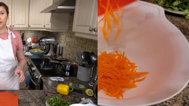 Овощной салат с гречневой лапшой соба | Салат с овощами и гречневой лапшой| Салат с гречневой лапшо смотреть онлайн