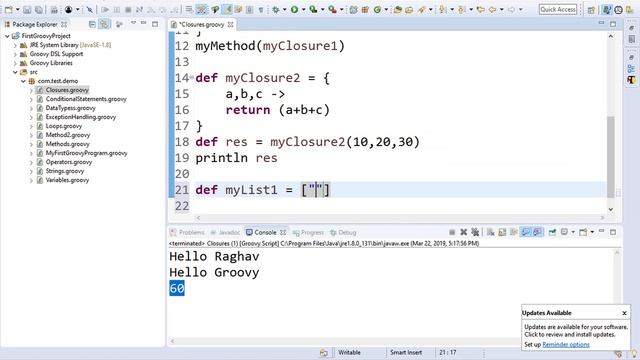 Groovy Beginner Tutorial 16 | Closures смотреть онлайн