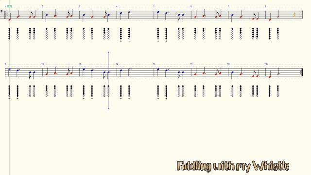 Auld Lang Syne - Happy New Year - Tin Whistle - Play Along Tab Tutorial смотреть онлайн