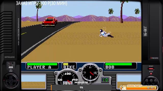 SEGA GENESIS/MEGA DRIVE Road Rash смотреть онлайн