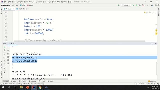 Java in Urdu/Hindi - Primitive types practical смотреть онлайн