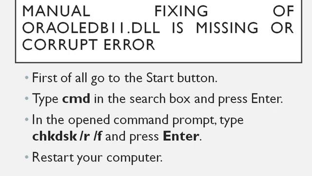 Fix Fix ORAOLEDB11 DLL is Missing or Corrupt Error смотреть онлайн