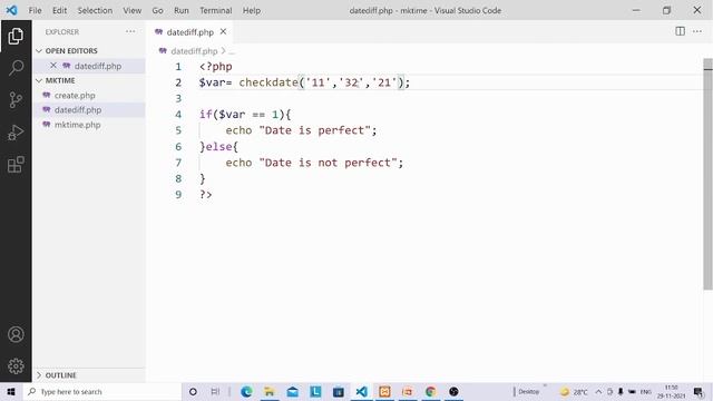 checkdate and date diff function website development with php смотреть онлайн