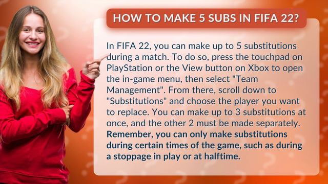 How to make 5 subs in FIFA 22? смотреть онлайн