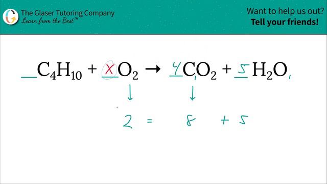 How to balance C4H10 + O2 → CO2 + H2O смотреть онлайн