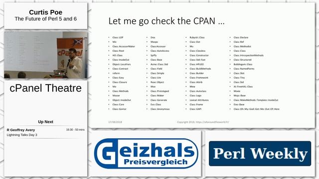 Day 3: cPanel Theatre: Curtis Poe - The Future of Perl 5 and 6 смотреть онлайн