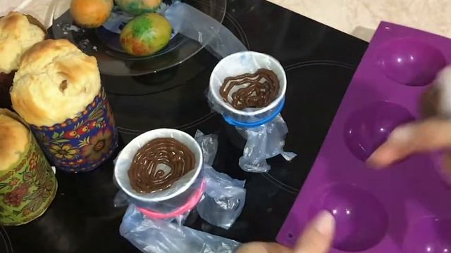 Гнезда из шоколада, просто и быстро !!!! #Пасхальный декор смотреть онлайн
