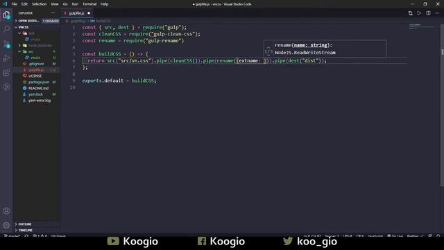 Rename A File With Gulpjs смотреть онлайн