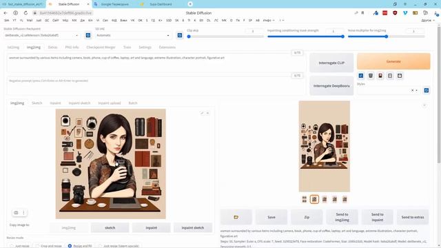 Как сделать вертикальную картинку для сторис в Stable Diffusion смотреть онлайн