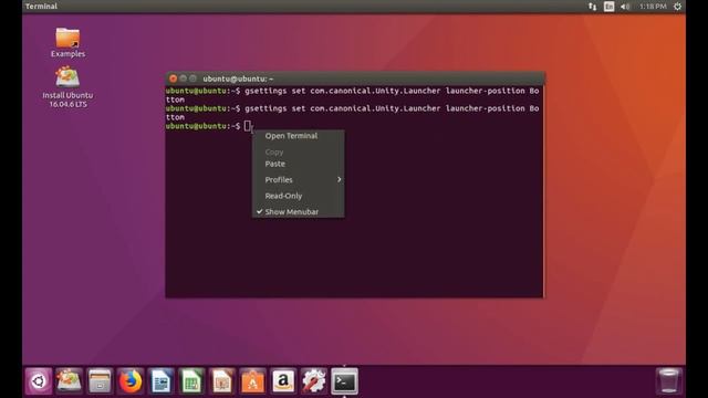 Как в Ubuntu Unity поместить док-панель влево и внизу