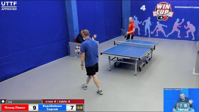 15:00 Плющ Павел 3-0 Коробейник Сергей стол 4 Юг-3 02.06.21 смотреть онлайн
